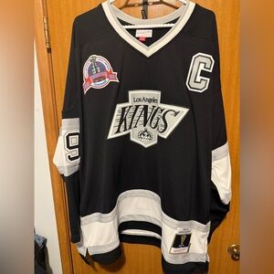 Mitchell & Ness Los Angeles Kings Black and Gray Wayne Gretzkey Jersey 2xl